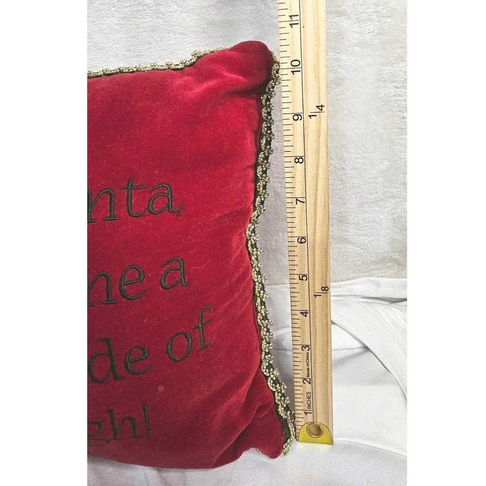 Red Velvet‎ Christmas Throw Pillow Gingerbread Man Dear Santa Man Made of Dough